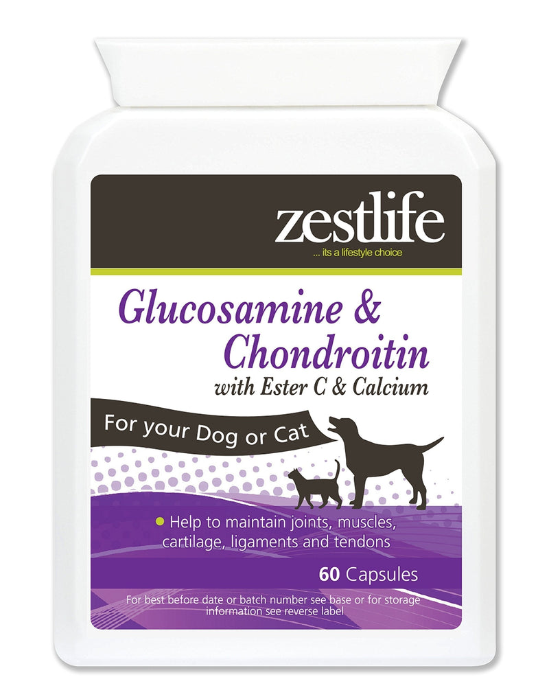 Zestlife Glucosamine for Dogs 60 capsules for joints, hips and muscle care - PawsPlanet Australia