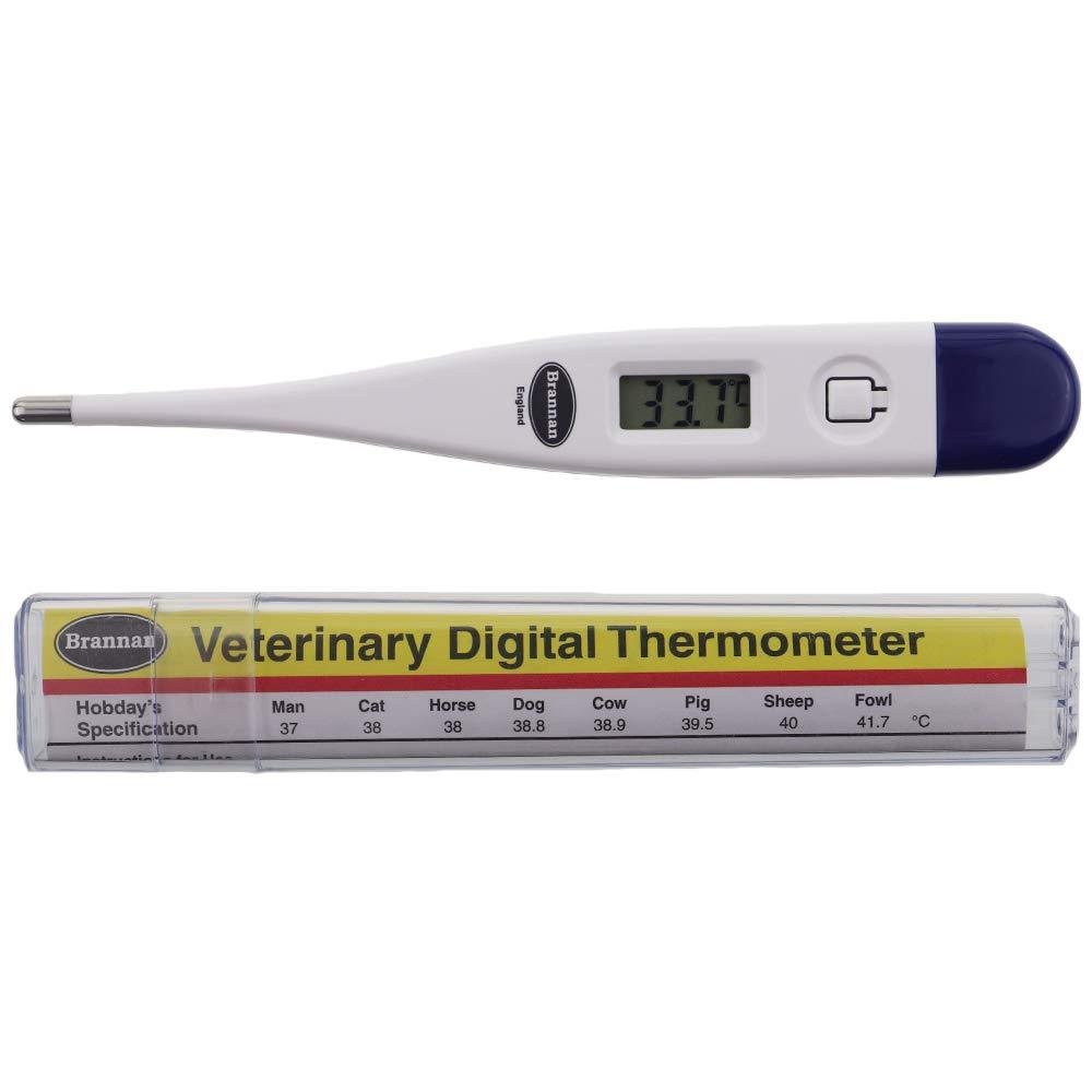 Brannan Digital Vets Thermometer For Pet Owners of Dogs Cats Horses Animals With FREE Veterinary Hobday's Spec Chart - PawsPlanet Australia