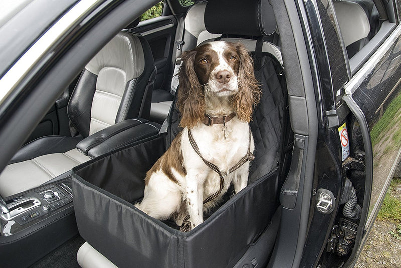 Speedwellstar Dog Car Seat Cover Travel Carrier Safe Waterproof Booster Folding Front & Rear Chairs Universal Black Crate Pet 2 in 1 - PawsPlanet Australia