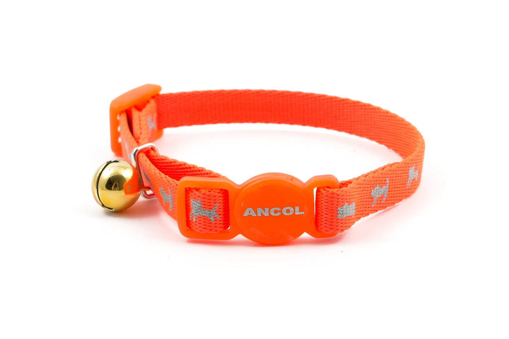 Ancol Hi-Vis Safety Kitten Collar, Neon Orange - PawsPlanet Australia
