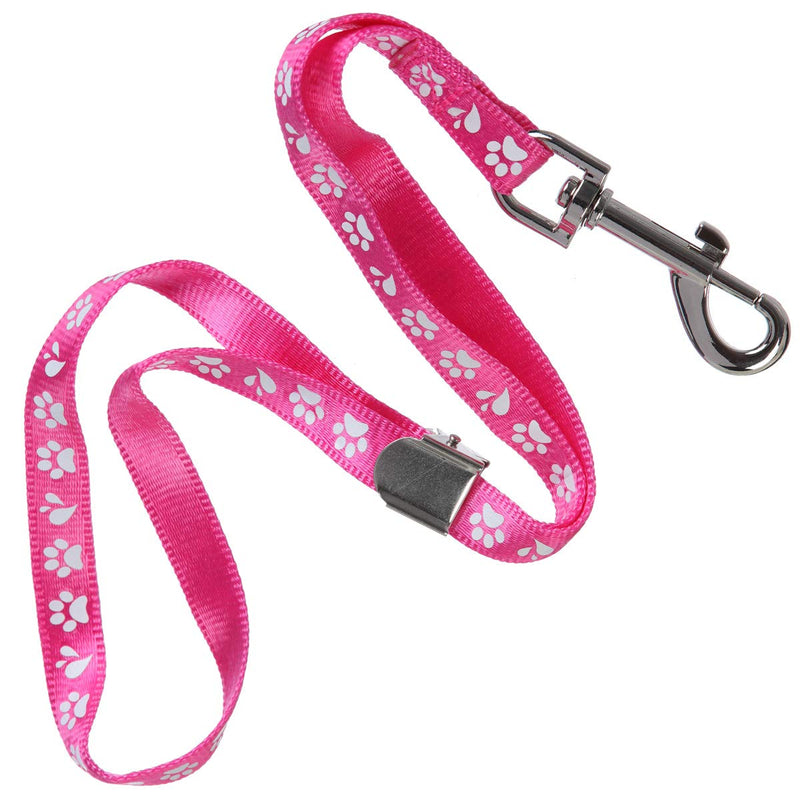 GROOM PROFESSIONAL Ajax Pro Noose Metal Slider Paw Print Pink 42cm - PawsPlanet Australia