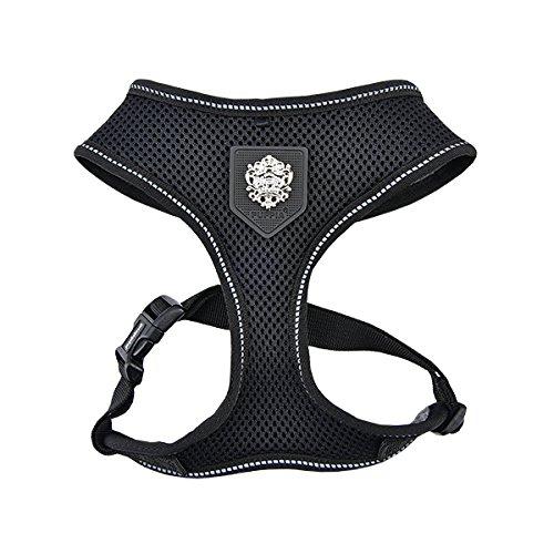Puppia Dog Harness for Small and Medium Dogs - Thermal Soft Harness A Black M - PawsPlanet Australia