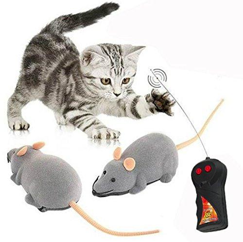 Gearmax Remote Control Toy Mouse Wireless Rat Creative Toy for Children Playing or Teasing Cat Dog (Grey) - PawsPlanet Australia