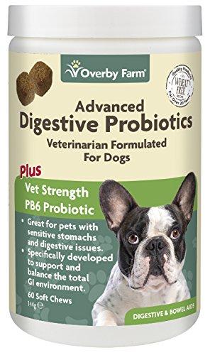 Overby Farm Advanced Digestive Probiotics Soft Chews for Dogs, 60-Piece, 144 g 60 Pieces - PawsPlanet Australia