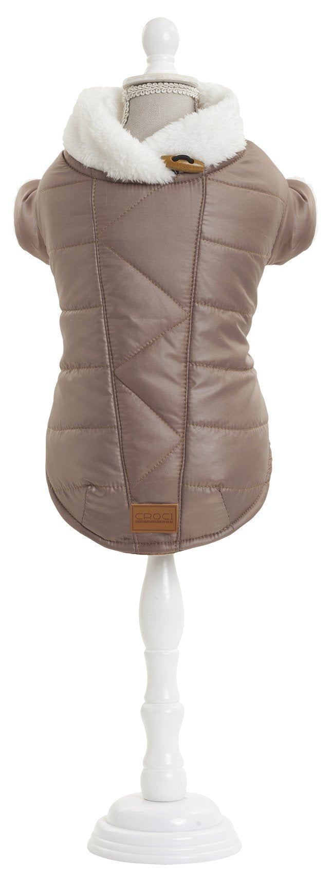 Croci C7274762 Jacket for Dogs, 40 cm, Padded, Beige - PawsPlanet Australia