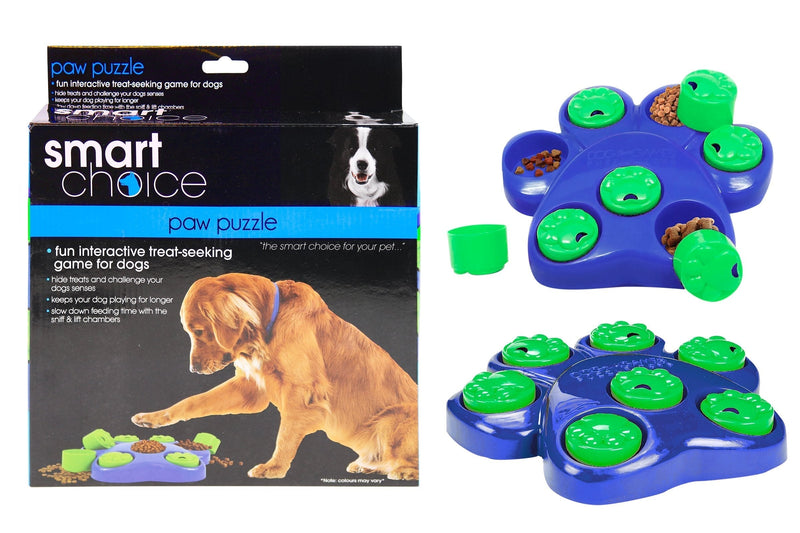 Smart Choice Paw Puzzle Dog Toy Hide Treats Interactive Dog Game Dog Bowl Dog Treats Pet Food - PawsPlanet Australia