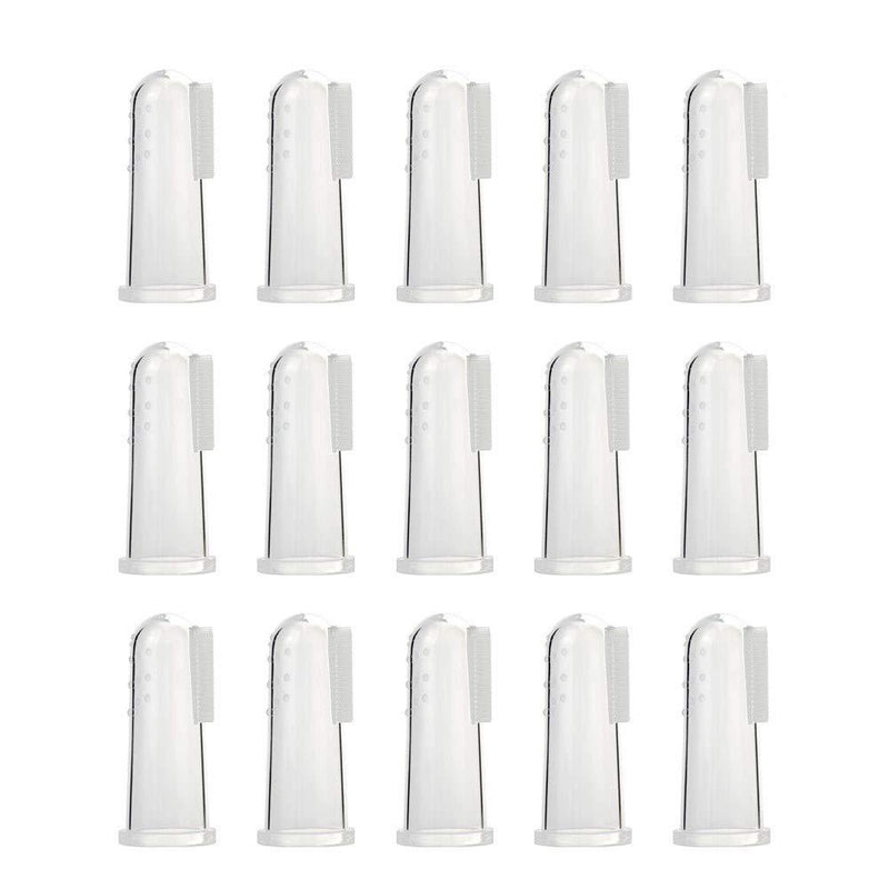 Locisne 15pcs Soft Silicone Pet Finger Toothbrushes, Dog Tooth Cleaner Brush Dog Cat Teeth Cleaning Dental Care for Dogs Cats 15*finger Toothbrush - PawsPlanet Australia