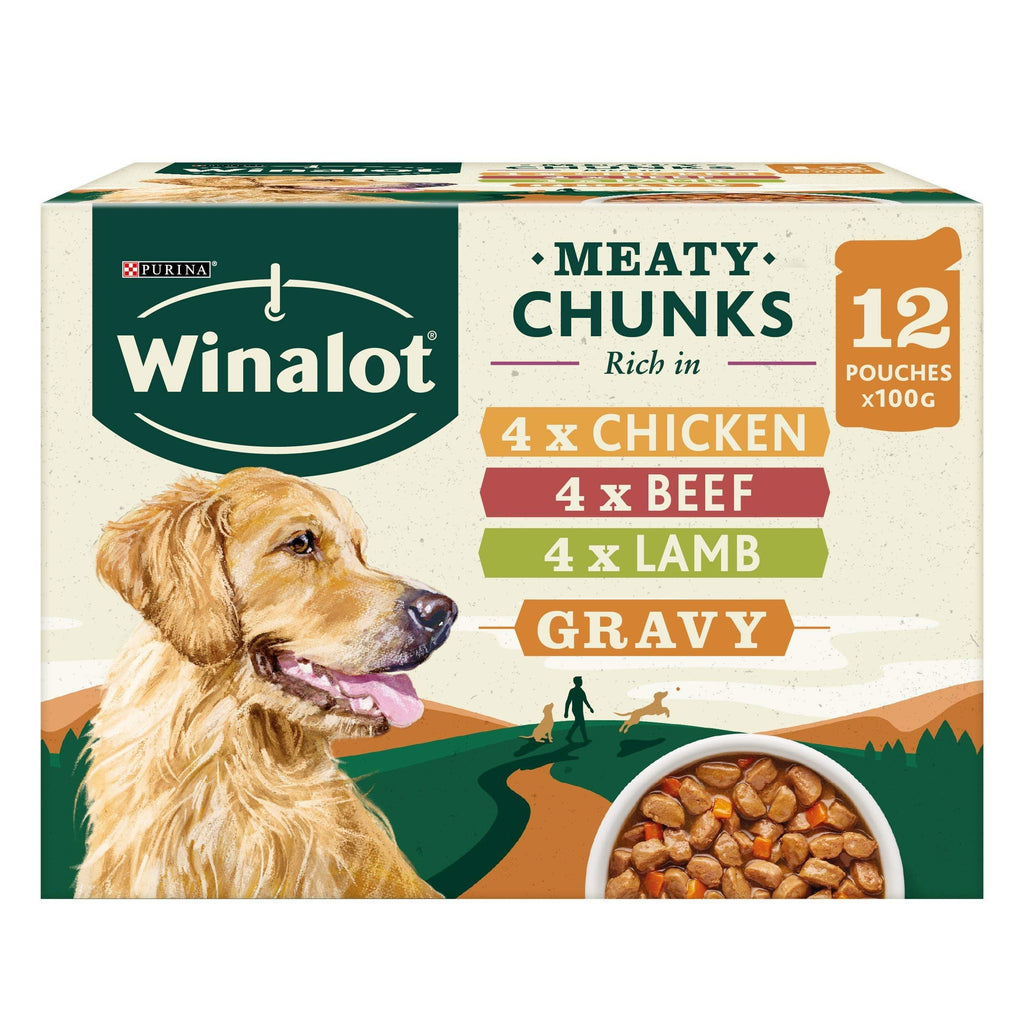 WINALOT Dog Food Pouches Mixed in Gravy, 12 x 100g 1 - PawsPlanet Australia