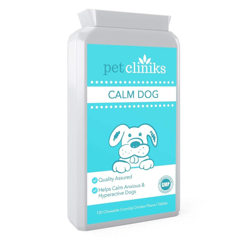 cliniks CALM DOG Supplement | 120 Calming & Mood Enhancing Dog Tablets Made in UK | Reduces Anxiety & Problem Behaviour & Supports your Dog Through Difficult Times Like Kennel Stays or Moving - PawsPlanet Australia