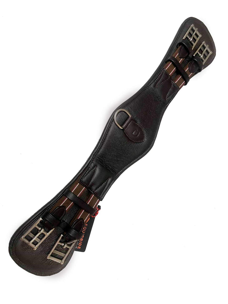 Equipride " Super Soft Dressage Girth 100% English Calf Leather BROWN (45 cm (18")) 45 cm ( 18" ) - PawsPlanet Australia