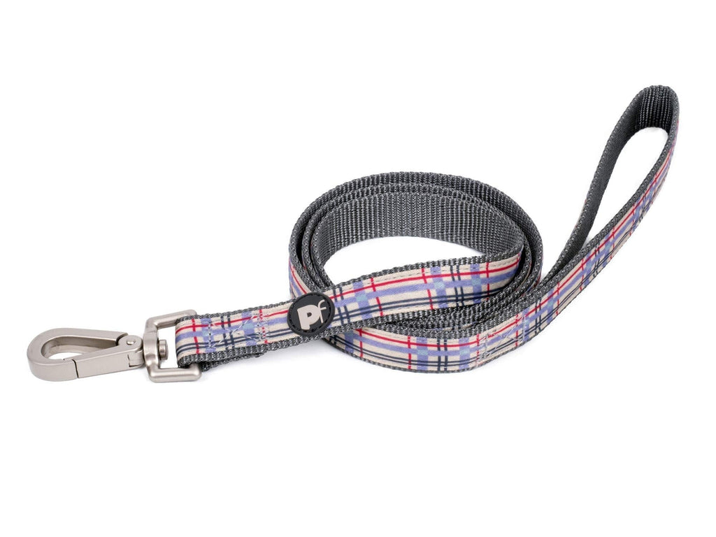 Petface Check Pattern Dog Lead, Medium, Cream - PawsPlanet Australia