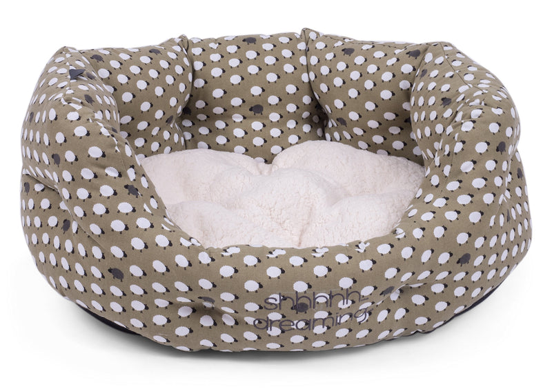 Petface Sheep Design Oval Dog Bed, Small - PawsPlanet Australia