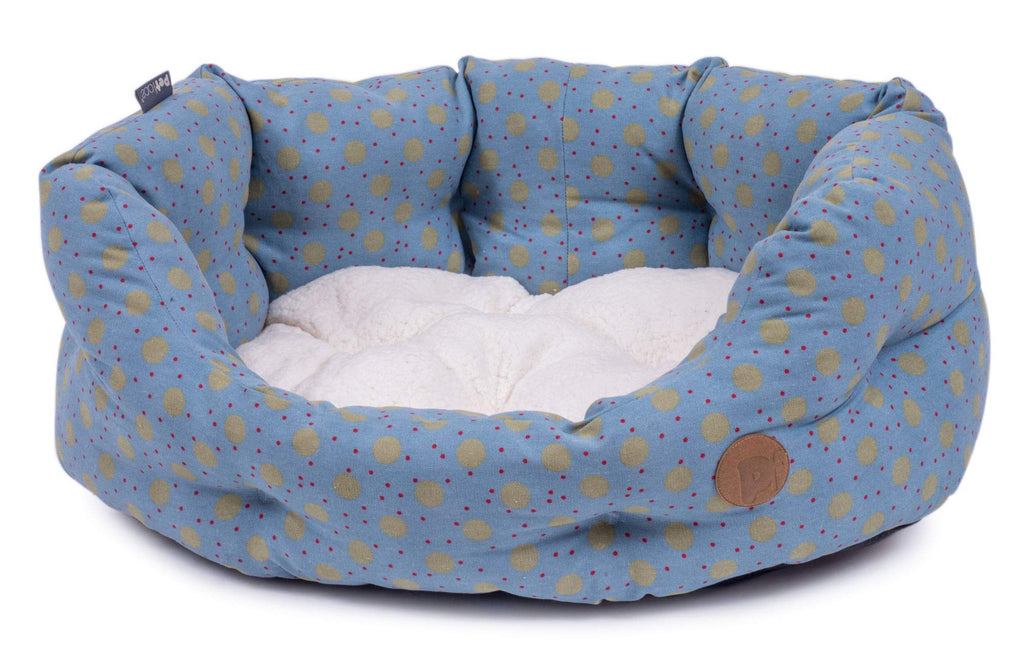 Petface Marine Spot Oval Dog Bed, Small S Oval Bed - PawsPlanet Australia