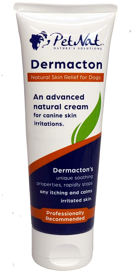 Petnat Dermacton Cream for ITCHY Dogs - Professionally recommended for itching & hair loss. Stops itching and scratching, soothes skin & promotes hair regrowth naturally - PawsPlanet Australia