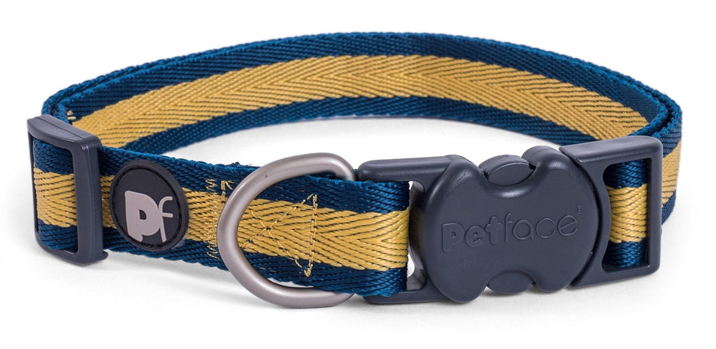 Petface Ocra Stripe Pattern Dog Collar, X-Small - PawsPlanet Australia