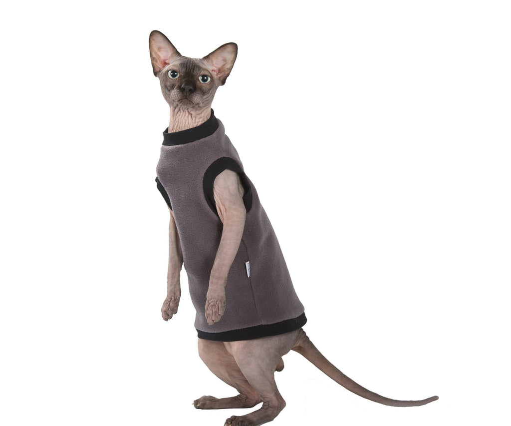 Kotomoda cat's pullover Taupe Fleece (S) S - PawsPlanet Australia