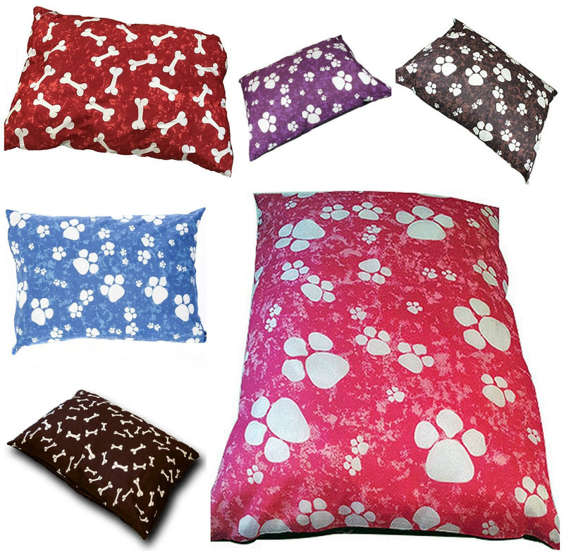 Comfort-Style Medium (18 x 28) Dog Bed Pillow/Cushion ~ PolyCotton washable Cover with ZIP Pet Cushions (COVER + PILLOW) COVER + PILLOW - PawsPlanet Australia