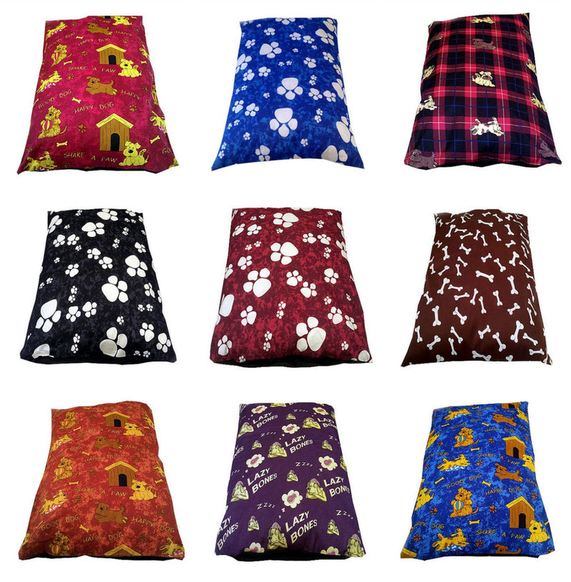 1 Piece LARGE size (27" x 37") DOG BED Pillow ~ Washable Cover with ZIP & Random Designs (COVER ONLY) - PawsPlanet Australia