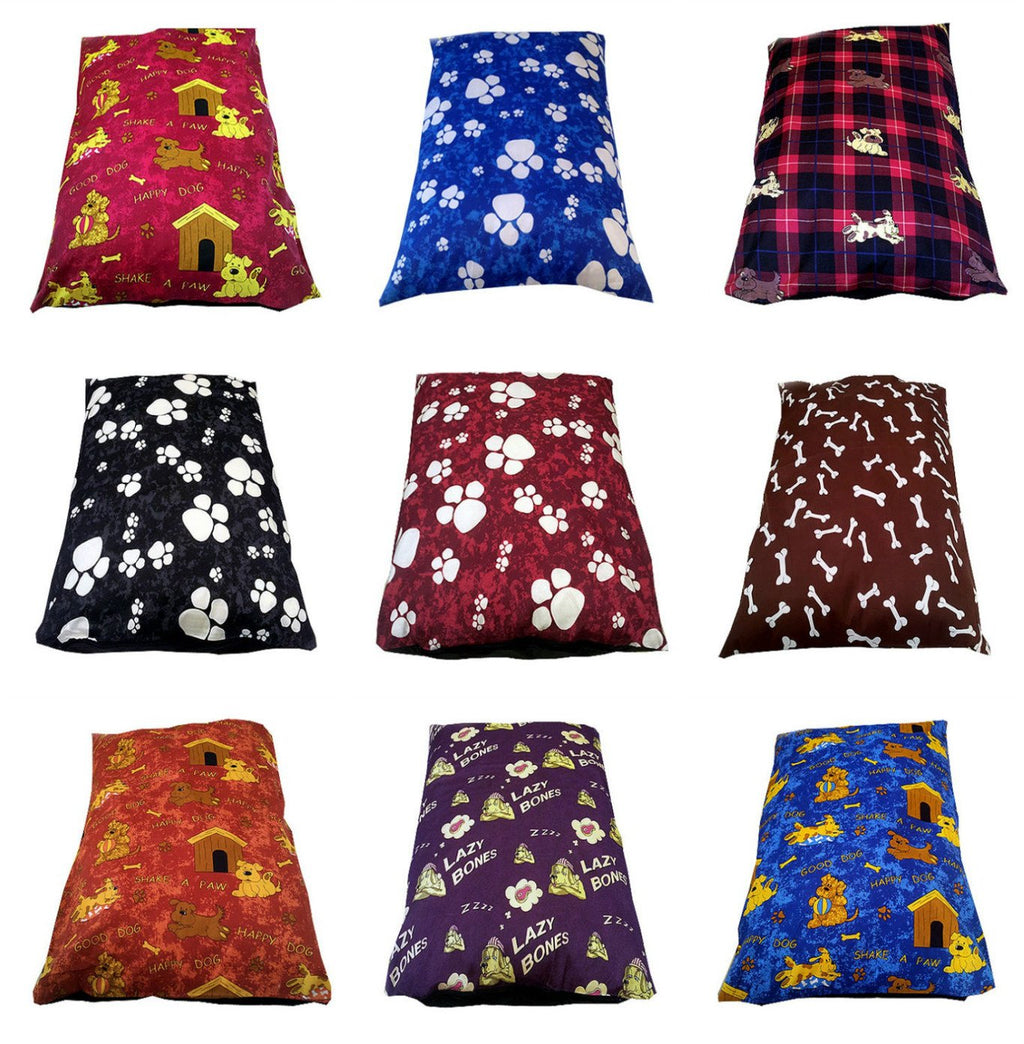 1 Piece LARGE size (27" x 37") DOG BED Pillow ~ Washable Cover with ZIP & Random Designs (COVER + PILLOW) - PawsPlanet Australia