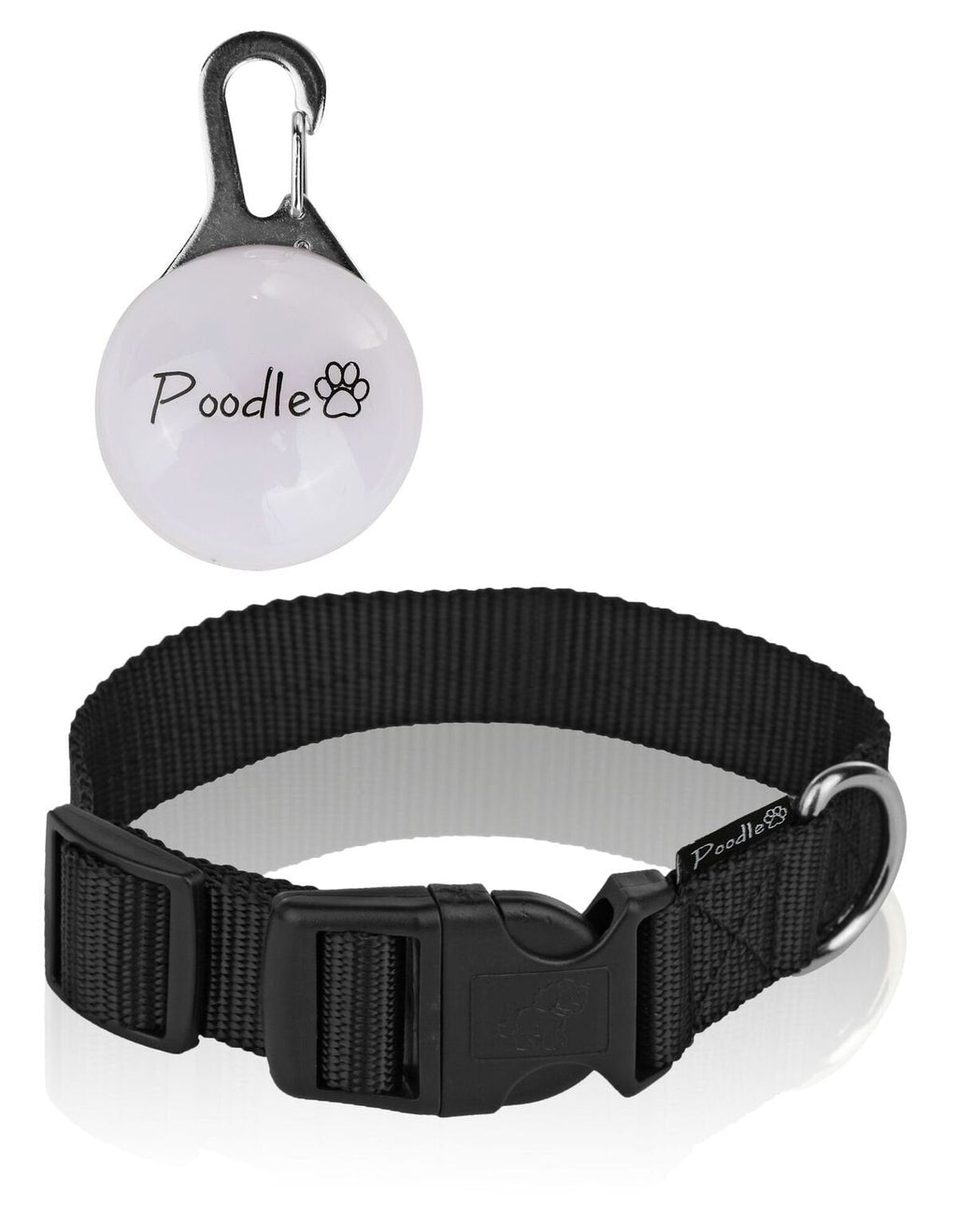 Poodle Pet Multi Function Waterproof Clip On LED Safety Light with Nylon Collar (Medium Collar) Medium Collar - PawsPlanet Australia