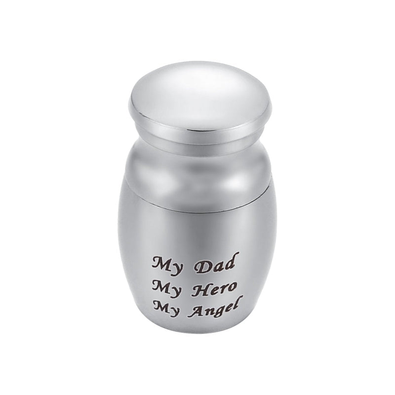 Sg Mini Cremation Urns My Dad My Hero My Angel Heart Mini Funeral Urn for Ashes Keepsake Small Size - PawsPlanet Australia