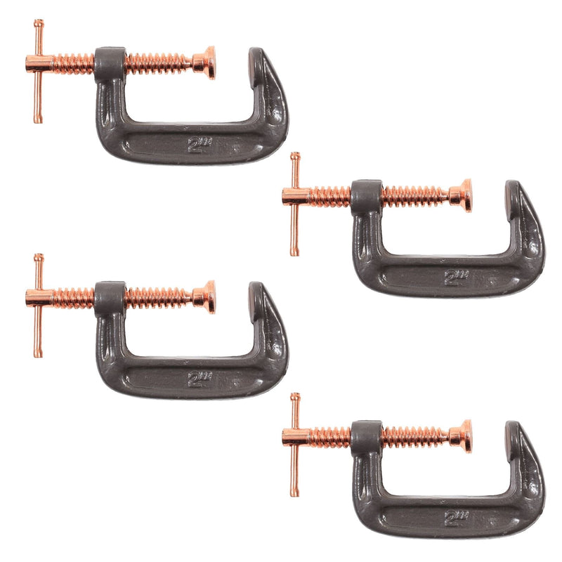 ULPEAK 4X Heavy Duty 2"/50mm G Clamps - Copper Plated Metal Grips/Vices - PawsPlanet Australia