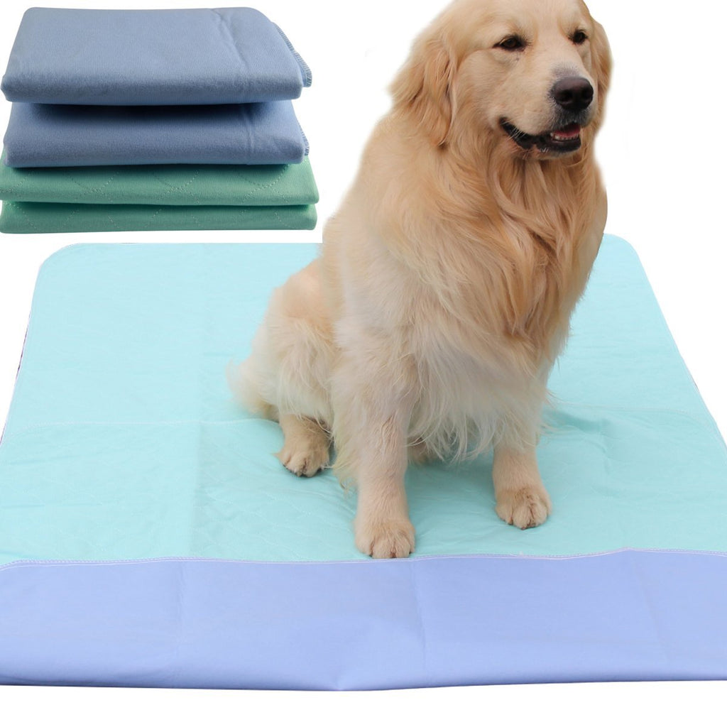 JoyDaog Washable Pet Pee Pads for Dogs Mat 2-Pack,Waterproof Puppy Training Travel Pad 91 * 103cm 2pcs(105x90cm) Green - PawsPlanet Australia