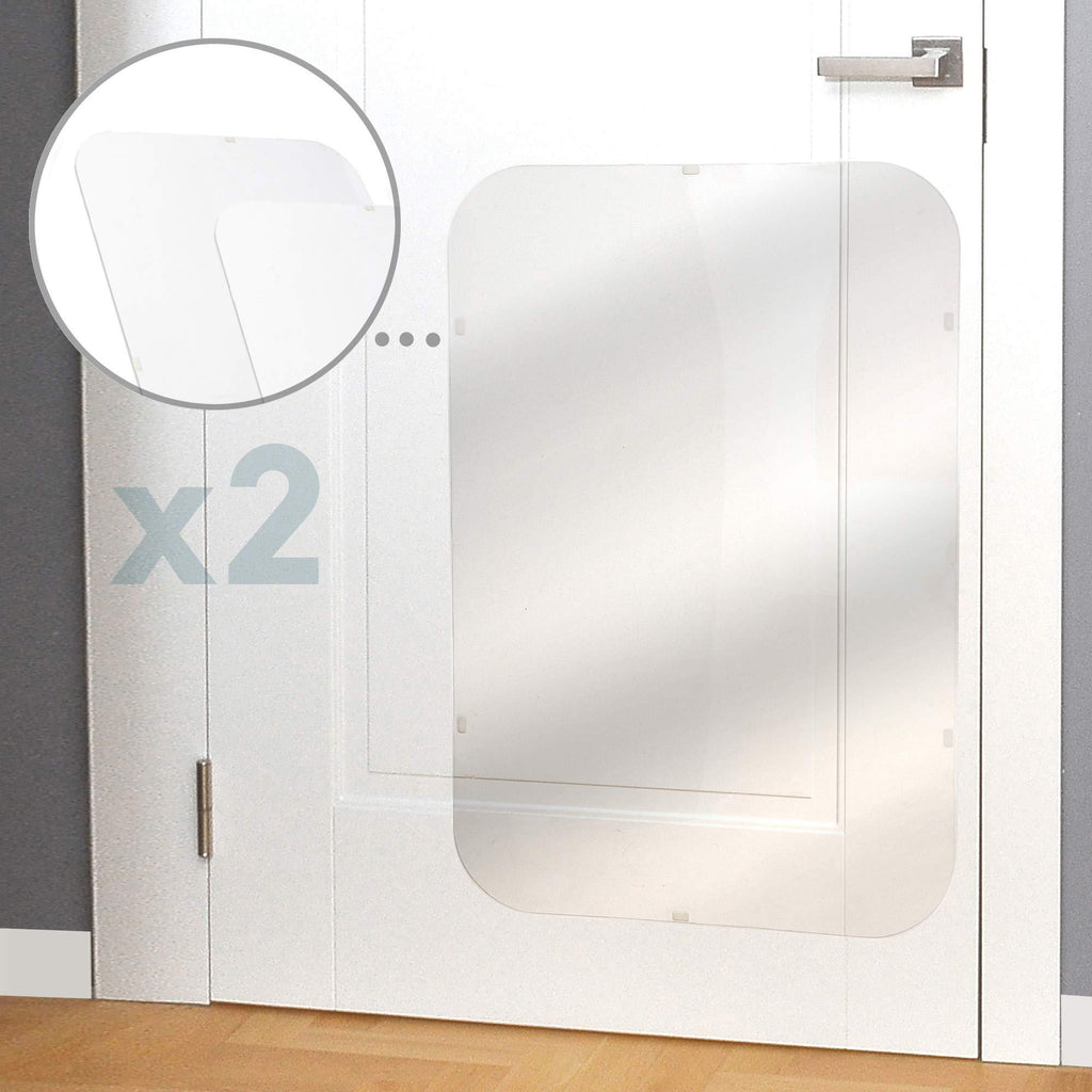 PROTECTO Door Scratch Protector Premium Dog Door Cover for Interior & Exterior Use - Clear 35.5x24"x2 - PawsPlanet Australia