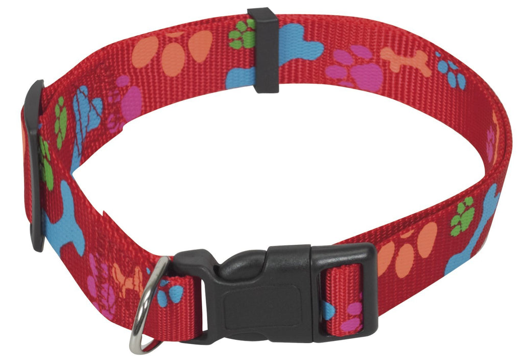 Chapuis Upholstery Red Adjustable Nylon Strap Dog Collar Width 15 mm/30-45 cm Size S - PawsPlanet Australia