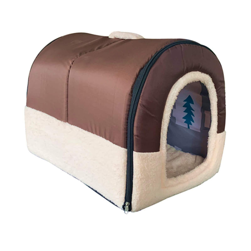 ANPPEX Igloo Dog House, Portable Cat Igloo Bed with Removable Cushion, 2 In 1 Washable Cozy Dog Igloo Bed Cat Cave, Foldable Non-Slip Warm for Pets Puppy Kitten Rabbit L A403 - PawsPlanet Australia