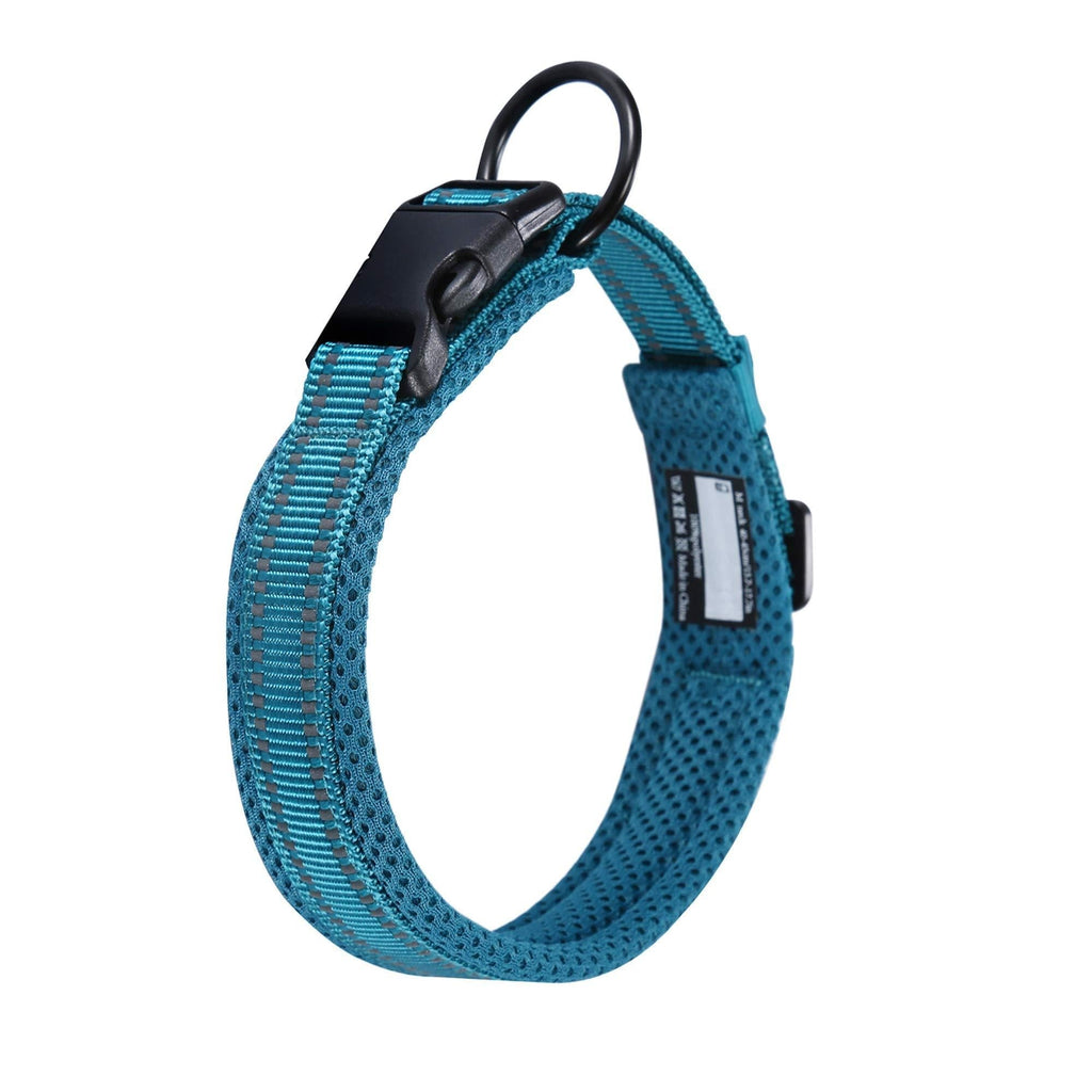 Kaka mall Pet Safety Collar Padded Mesh Soft 3M Reflective Adjustable Breathable for Puppy Extra Small Dogs Cats (XS, Blue) XS: Length 30-35 CM/11.8-13.8 Inch - PawsPlanet Australia