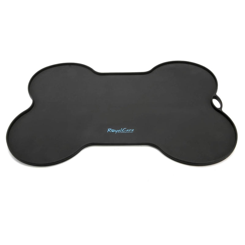 Royalcare Pet Food Mat, Feeding Mat for Dogs and Cats Premium FDA Grade Silicone Anti-slip & Waterproof Black - PawsPlanet Australia