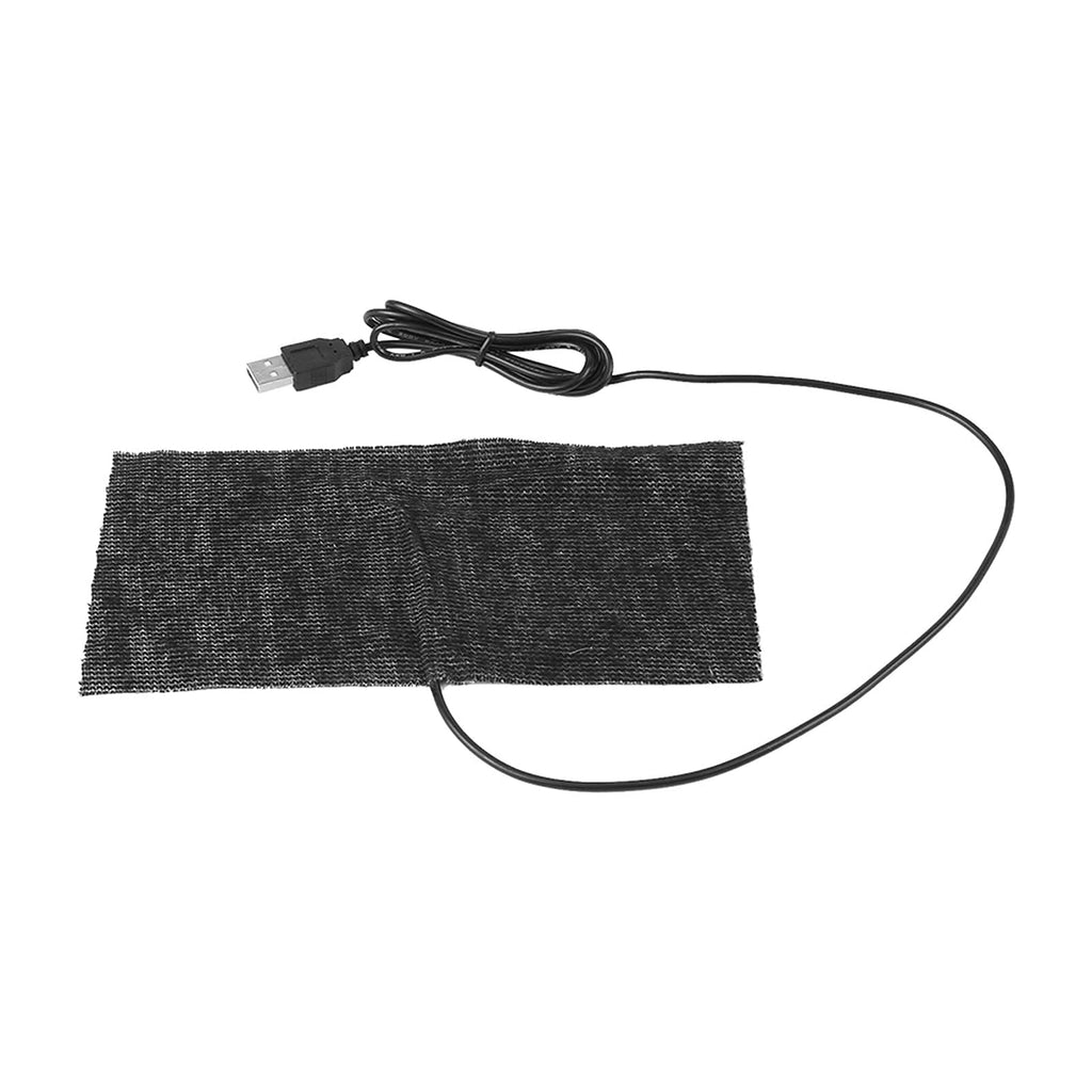 Black USB Carbon Fiber Heating Mat, 5V Mouse Pad Warm Blanket, Hand Warmer Pouch, 20 × 10 cm - PawsPlanet Australia
