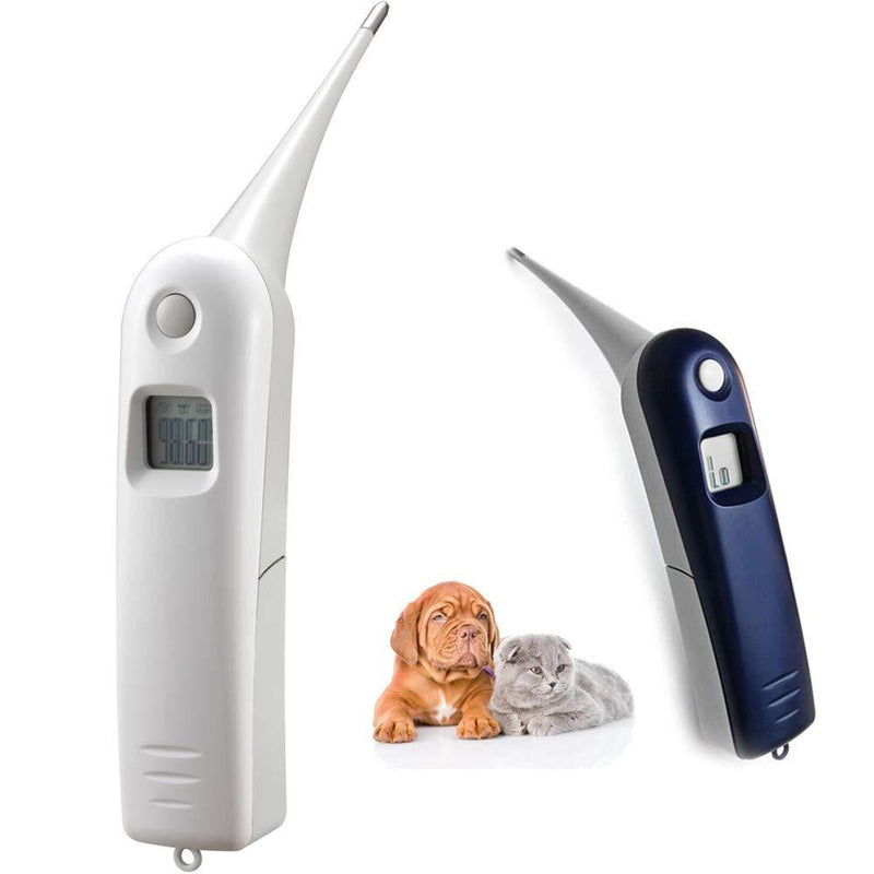 Aurynns Pet Thermometer Dog Thermometer, Fast Digital Veterinary Thermometer, Pet Thermometer for Dogs, Cats, Horse,Cattle, Pigs,Birds, Sheep.C/F Switchable (White) White - PawsPlanet Australia
