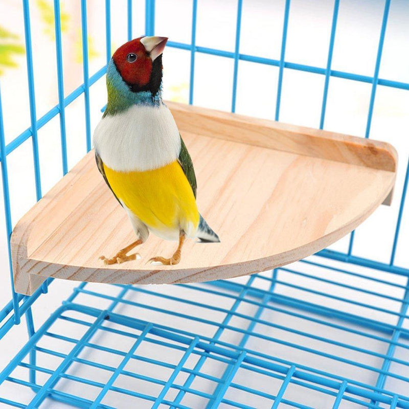 XMSSIT Bird Platform Perch Stand Wood for Small Animals Parrot Parakeet Conure Cockatiel Budgie Gerbil Rat Mouse Chinchilla Hamster Cage Accessories Exercise Toys Sector - PawsPlanet Australia