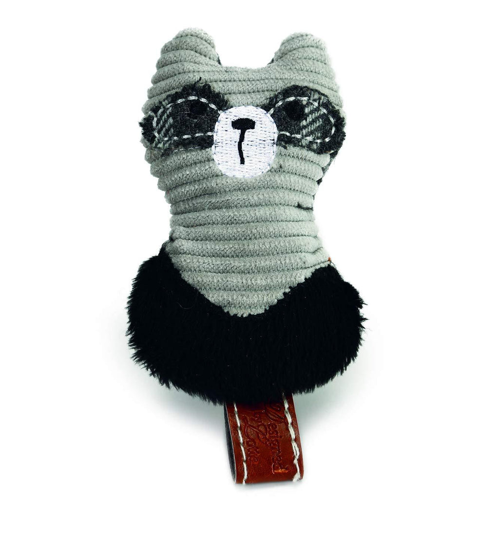Designed by Lotte Textile Cat Toy Raccoon, Grey, 8.5cm, clear Rami - PawsPlanet Australia