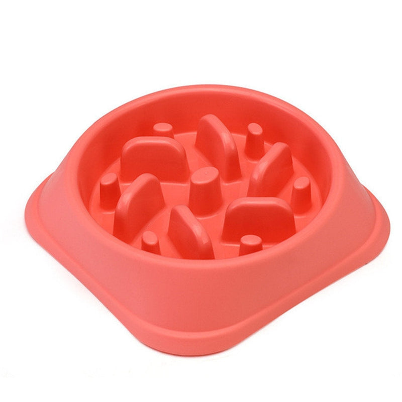 HMILYDYK Dog Bowl Slow Feed Interactive Fun Feeder Slow Bowl Maze Bloat Stop Dog Puzzle Water Bowl Non Skid Preventing Choking Dog Feeder Maze Red - PawsPlanet Australia