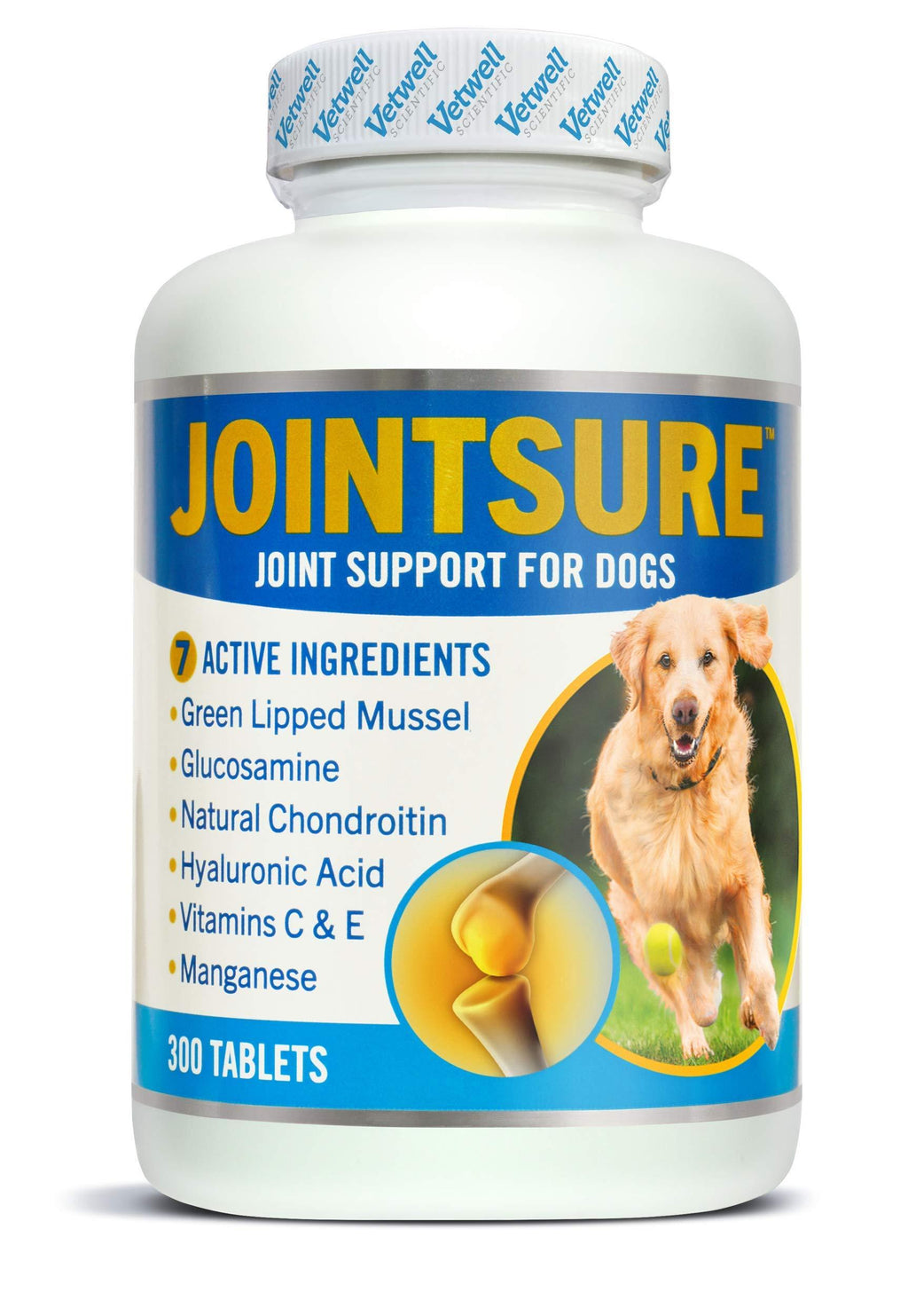 JOINTSURE Joint Support Supplements for Dogs – 300 Tabs, Aids Stiff Joints, Supports Joint Structure & Maintains Mobility in Adult/Senior Dogs | Advanced Formula Helps Arthritis Relief 300 Tablets - PawsPlanet Australia