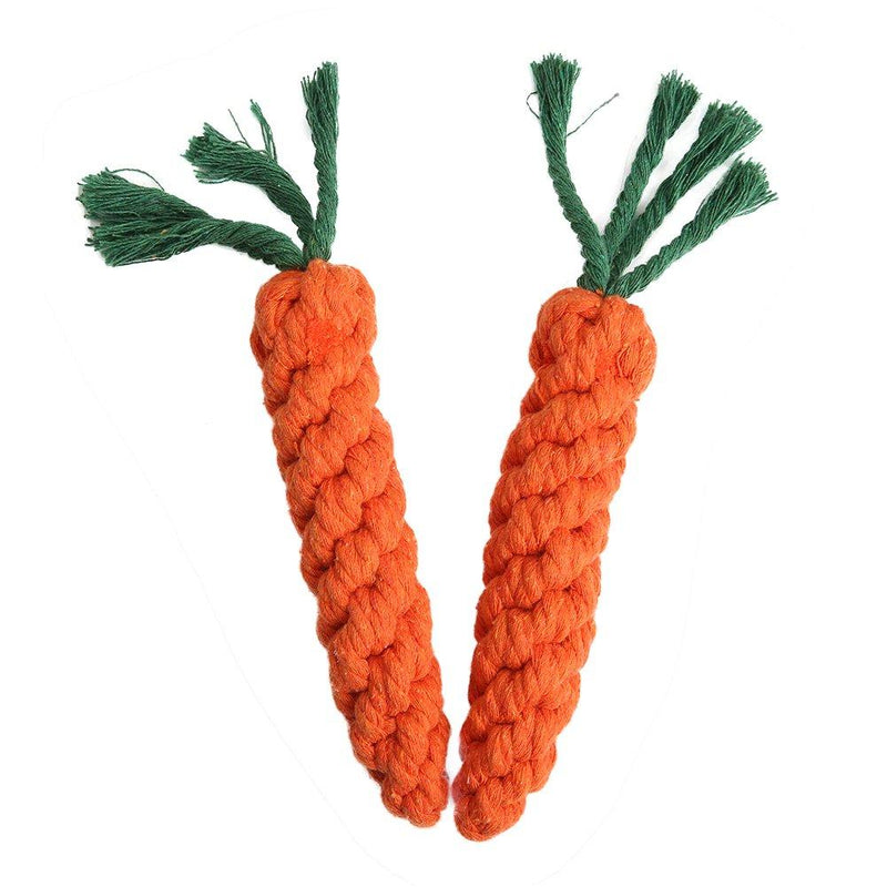 Vivifying Puppy Chew Toys Carrot, 2 Pack Braided Rope Dog Toy for Small Dog Teeth Cleaning 2 PCS Puppy Chew Toys Carrot - PawsPlanet Australia