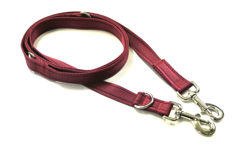Church Products UK 25mm Police Style Dog Training Leads Obedience Control Recall Leash Multi-Functional Double Ended (8ft (2.4m) Burgundy) 8ft (2.4m) Long - PawsPlanet Australia