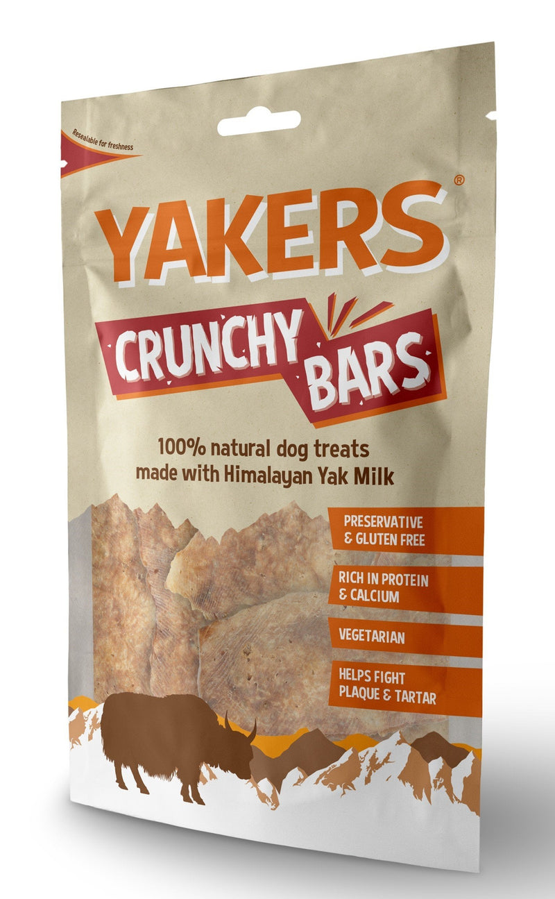 Yakers Natural Dog Treats Crunchy Bars Dry Yak Milk, 5 x 70 g Crunchy Bar - PawsPlanet Australia