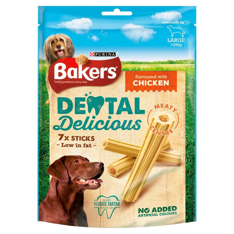 Bakers Dental Delicious Chicken Sticks (270g) (May Vary) - PawsPlanet Australia
