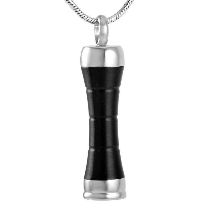 Cherished Urns Black Bone Cylinder Memorial Ash Keepsake Cremation Pendant - PawsPlanet Australia