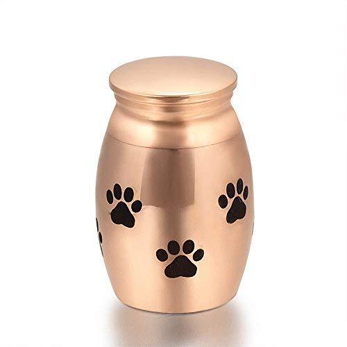 Cherished Urns Rose Gold Paw Print Pet Keepsake Cremation Urn For Ashes - PawsPlanet Australia