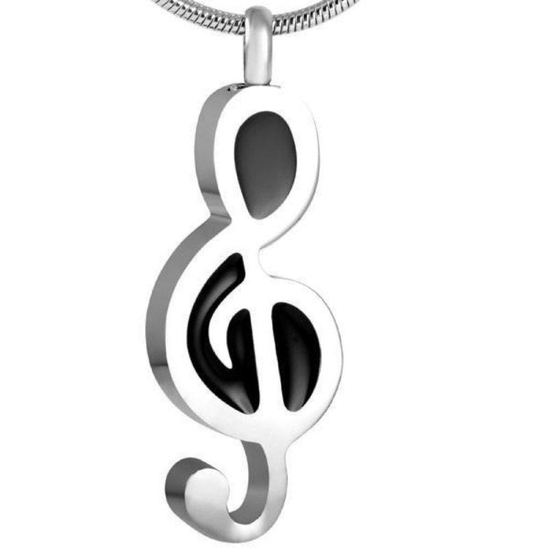 Cherished Urns Music Note Memorial Ash Keepsake Cremation Pendant - PawsPlanet Australia