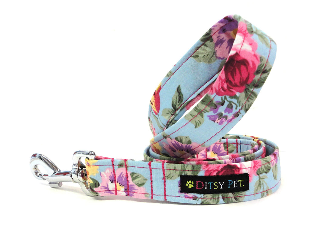 Ditsy Pet Rose Floral Lead L/XL Large/X-Large - PawsPlanet Australia