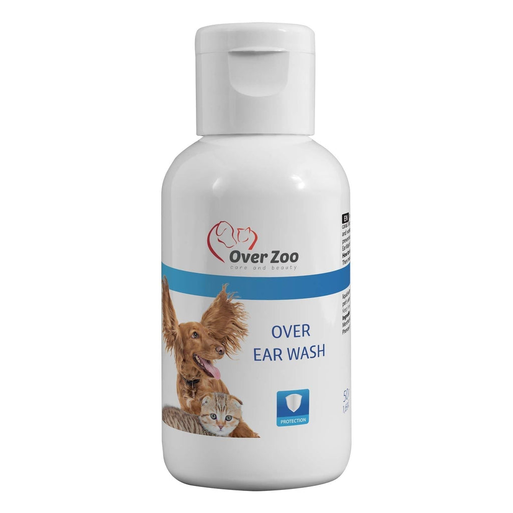 OverZoo Animal Ear Care - Natural Ear Cleaner for Pets against Parasites, Fungal Infestations or Mites - 50 ml - PawsPlanet Australia