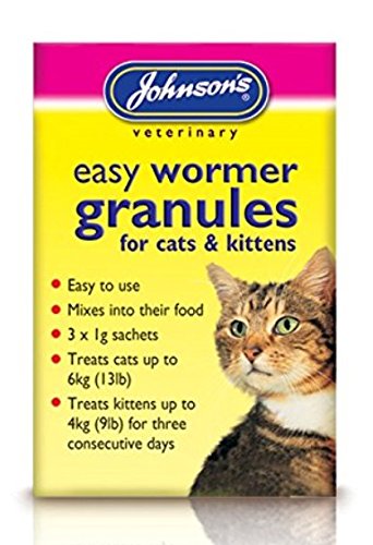 Johnson's CAT WORMING GRANULES FOR CATS KITTENS OVER 12 WEEKS OF AGE (1 PACK) 1 PACK - PawsPlanet Australia