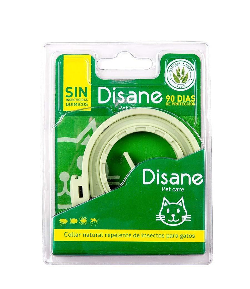 DISANE 100% Natural Flea Collar for Cats | 3 Months Protection Against Fleas, Ticks, Mite and Mosquitos | Formulated under Veterinary Control to Protect the Cat | 12 Inches | Adjustable - PawsPlanet Australia