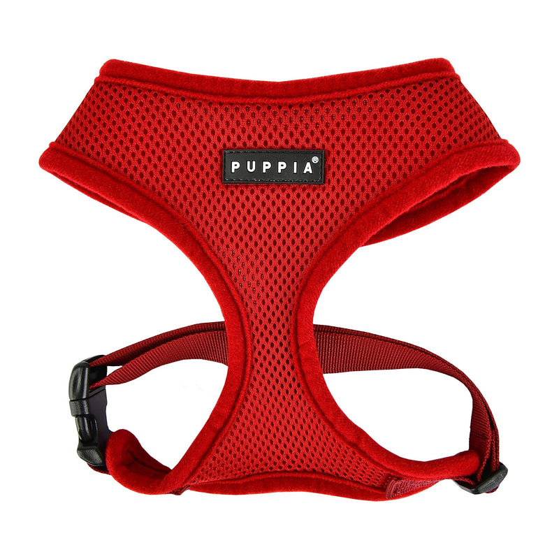 Puppia Dog Harness small dog and medium dog harness - Super soft and comfortable in many colours - Also usable as Puppy Harness - Anti Pull Dog Lead, Wine Red, S - PawsPlanet Australia
